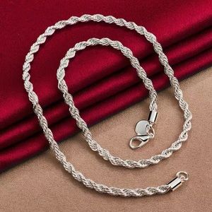 Men’s 22” Sterling Silver Rope Chain with Lobster Clasp